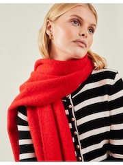 rdeča - Accessorize navadna tassel zimska šal; ruta - Slika 1 iz 1