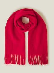 Accessorize Red Plain Tassel Winter Scarf - Image 2 of 5
