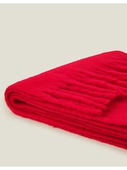 Accessorize Red Plain Tassel Winter Scarf - Image 3 of 5