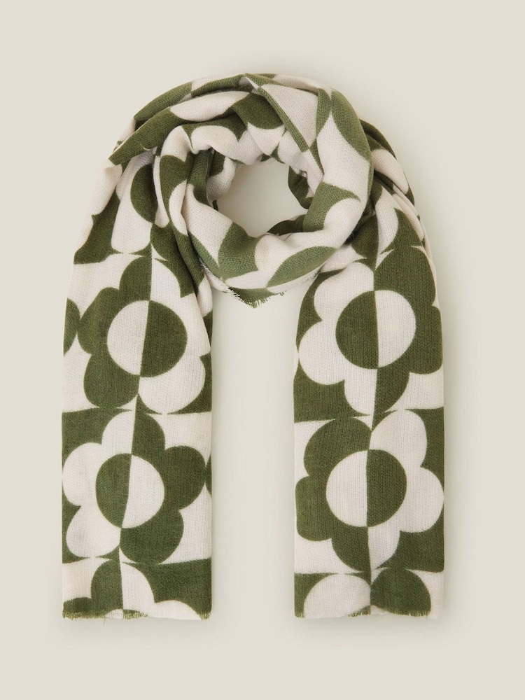 Accessorize Retro Cvetlični potisk; vzorec odeja šal; ruta - Slika 2 iz 3