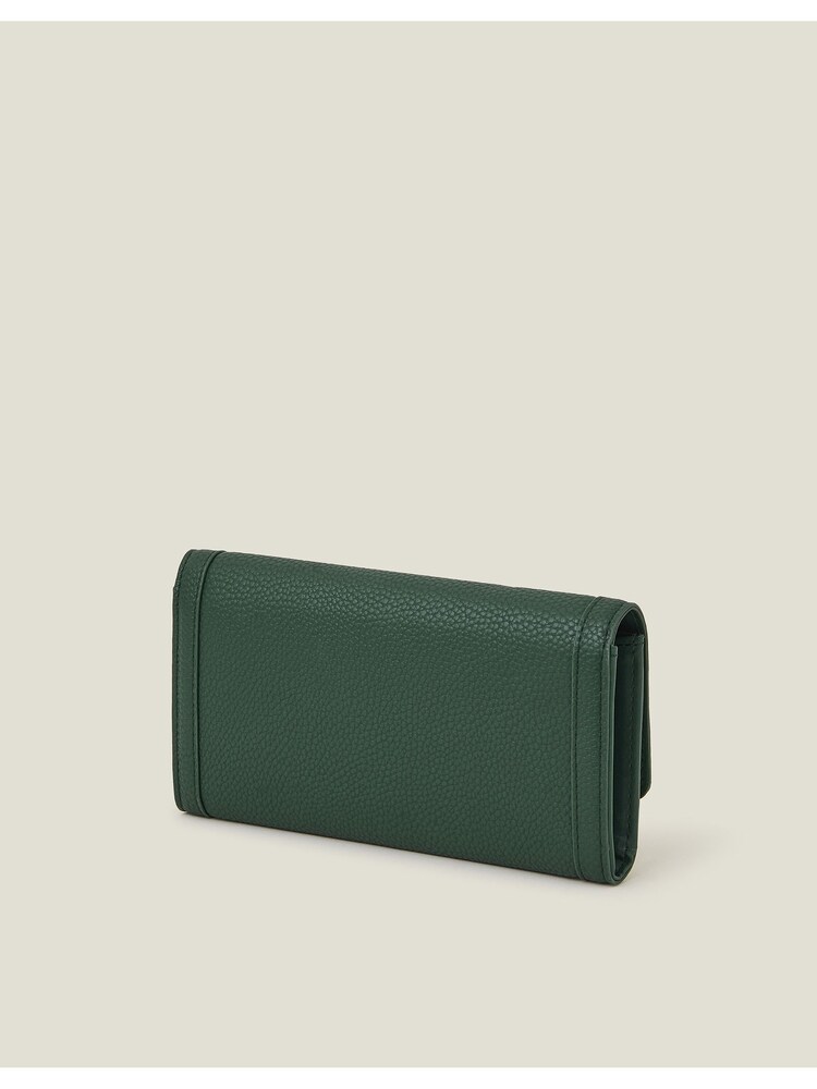 Accessorize Green Metal Detail Faux Leather Purse - Image 2 of 3
