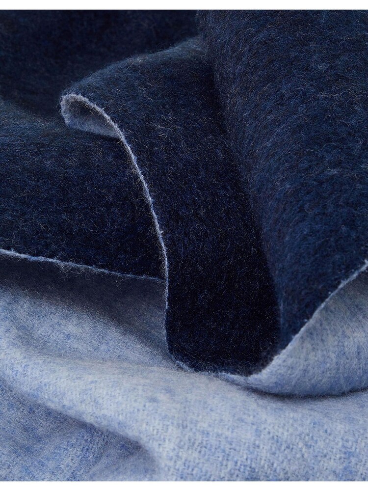 Accessorize Blue Two Tone Plain Blanket Scarf - Image 4 of 4 Accessorize Blue Two Tone Plain Blanket Scarf - Image 4 of 4