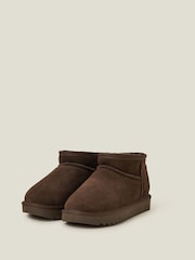 Accessorize Brown Mini Faux Fur-Lined Suede Boots - Image 3 of 3