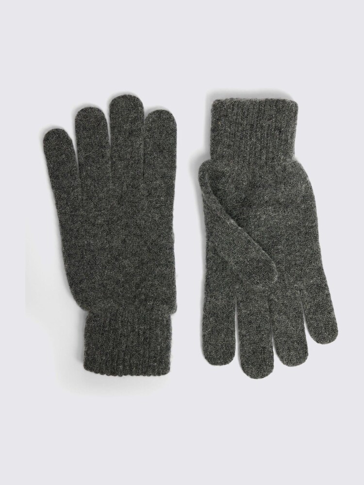 MOSS Grey Cashmere Blend Gloves - Image 1 of 2