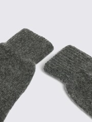 MOSS Grey Cashmere Blend Gloves - Image 2 of 2
