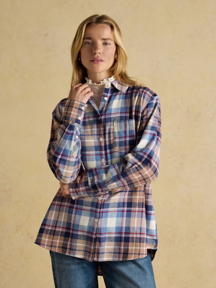 Lorena Blue Brushed Cotton Shirt - Image 1 of 9