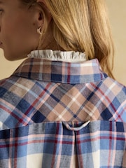 Lorena Blue Brushed Cotton Shirt - Image 8 of 9