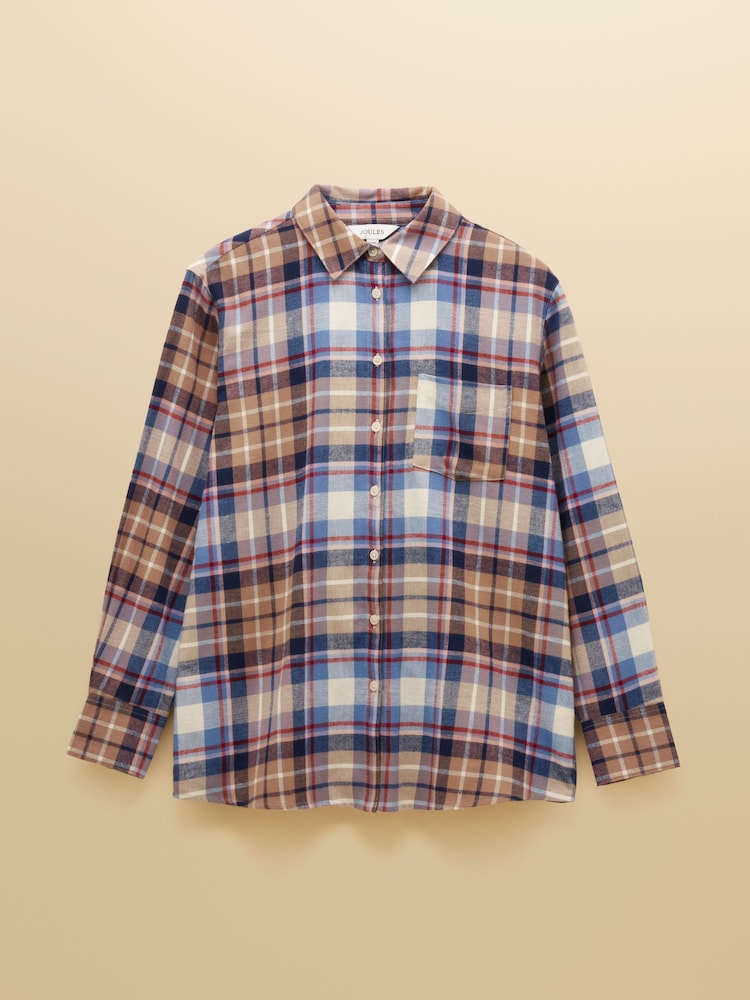 Lorena Blue Brushed Cotton Shirt - Image 9 of 9 Lorena Blue Brushed Cotton Shirt - Image 9 of 9
