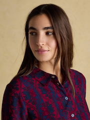 Joules Elvina Burg/White Relaxed Fit Shirt - Image 3 of 8