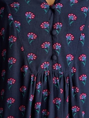 Joules Ava Navy Popover Blouse - Image 7 of 8