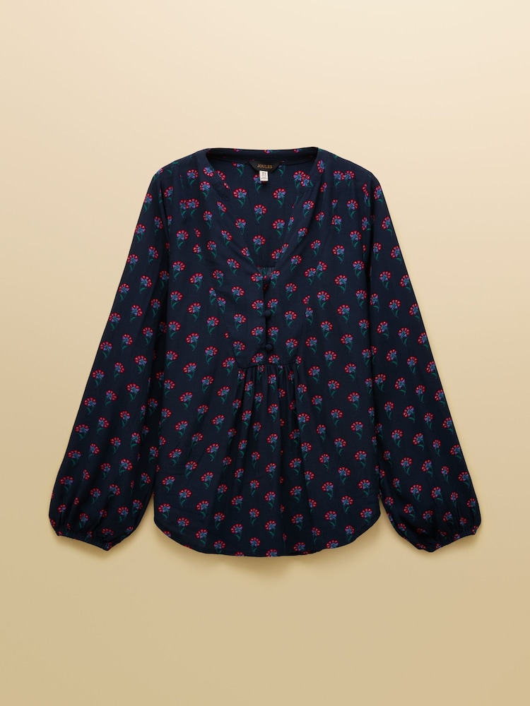 Joules Ava Navy Popover Blouse - Image 8 of 8 Joules Ava Navy Popover Blouse - Image 8 of 8