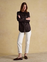 Joules Elvina Brown Relaxed Fit Shirt - Image 4 of 7