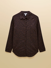 Joules Elvina Brown Relaxed Fit Shirt - Image 7 of 7
