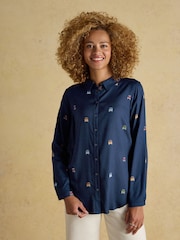 Joules Elvina Navy Relaxed Fit Shirt - Image 1 of 8