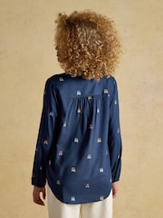 Joules Elvina Navy Relaxed Fit Shirt - Image 2 of 8