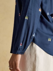 Joules Elvina Navy Relaxed Fit Shirt - Image 5 of 8