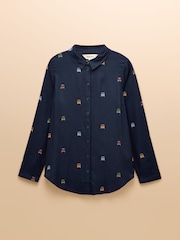 Joules Elvina Navy Relaxed Fit Shirt - Image 8 of 8