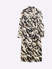 فستان قميص متوسط الطول برباط من الأمام من River Island - صورة 5 من 6