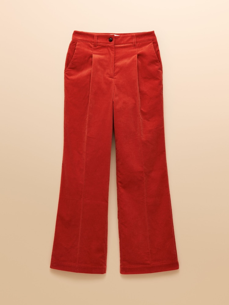 Joules Fernhill Burnt Orange Cord Wide Leg Pleated Trouser - Image 10 of 10 Joules Fernhill Burnt Orange Cord Wide Leg Pleated Trouser - Image 10 of 10