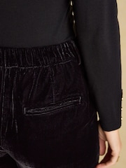 Joules Velvet Black Wide Leg Trouser - Image 7 of 8