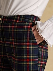 Joules Cora Navy Tapered Tweed Trouser - Image 4 of 8