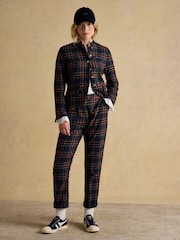 Joules Cora Navy Tapered Tweed Trouser - Image 7 of 8