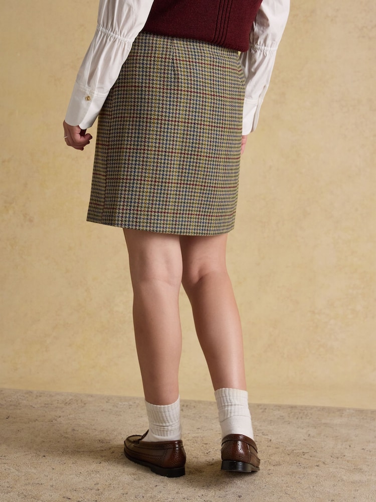 Joules Wrenley Brown Wrap Tweed Skirt - Image 2 of 7 Joules Wrenley Brown Wrap Tweed Skirt - Image 2 of 7