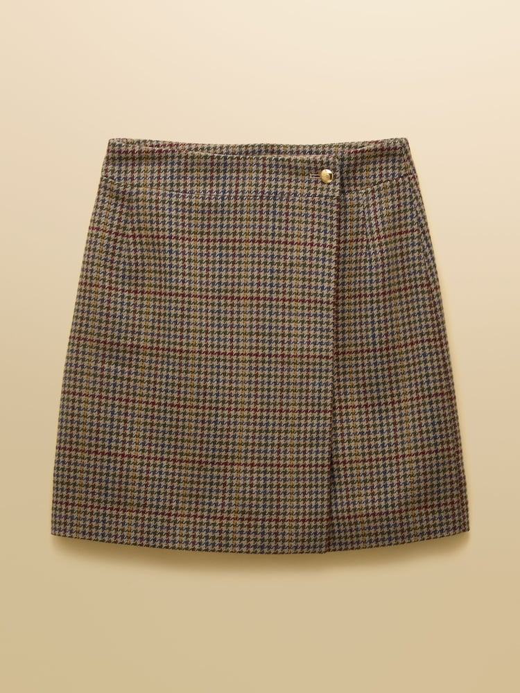 Joules Wrenley Brown Wrap Tweed Skirt - Image 7 of 7 Joules Wrenley Brown Wrap Tweed Skirt - Image 7 of 7