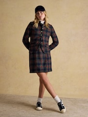 Joules Wrenley Navy Wrap Tweed Skirt - Image 6 of 7