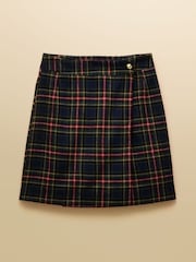 Joules Wrenley Navy Wrap Tweed Skirt - Image 7 of 7