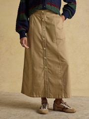 Joules Twyla Tan Brown Midi Chino Skirt - Image 1 of 6