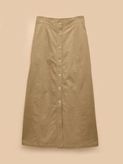 Joules Twyla Tan Brown Midi Chino Skirt - Image 6 of 6
