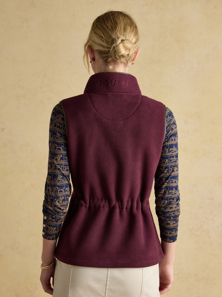 Joules Heritage Red Fleece Gilet - Image 2 of 10