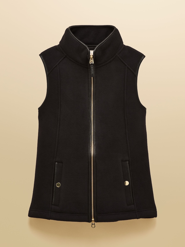 Joules Heritage Black Fleece Gilet - Image 9 of 9