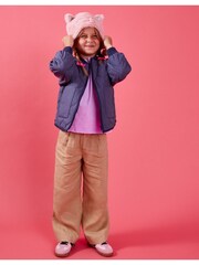 Angels By Accessorize Pink Girls Fluffy Faux Fur Cat Winter Chullo Hat - Image 2 of 4