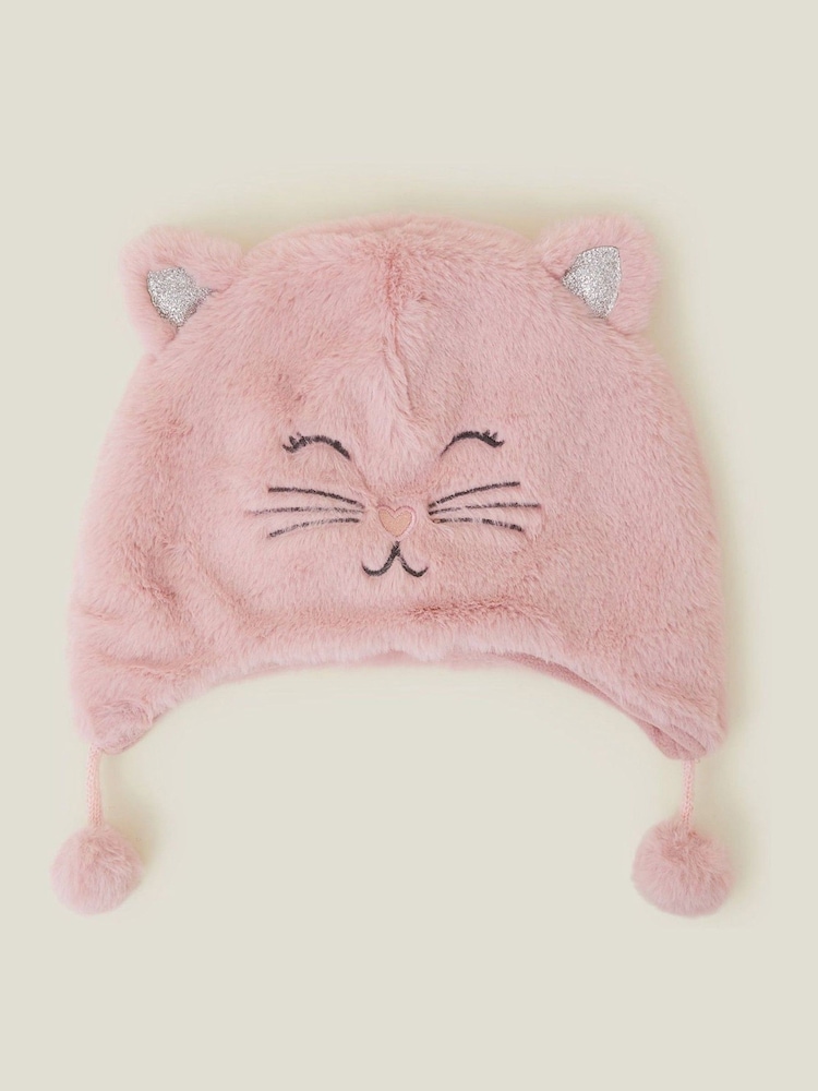 Angels By Accessorize Tytöt Fluffy Faux Fur Cat Winter Chullo Hatut - Image 3 of 4