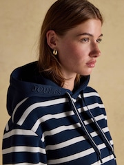 Joules Milbourne Navy & Cream Striped Hoodie - Image 3 of 7