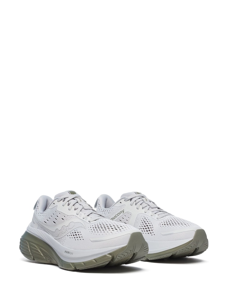 Saucony Mens White/Green Guide 18 Trainers - Image 3 of 6