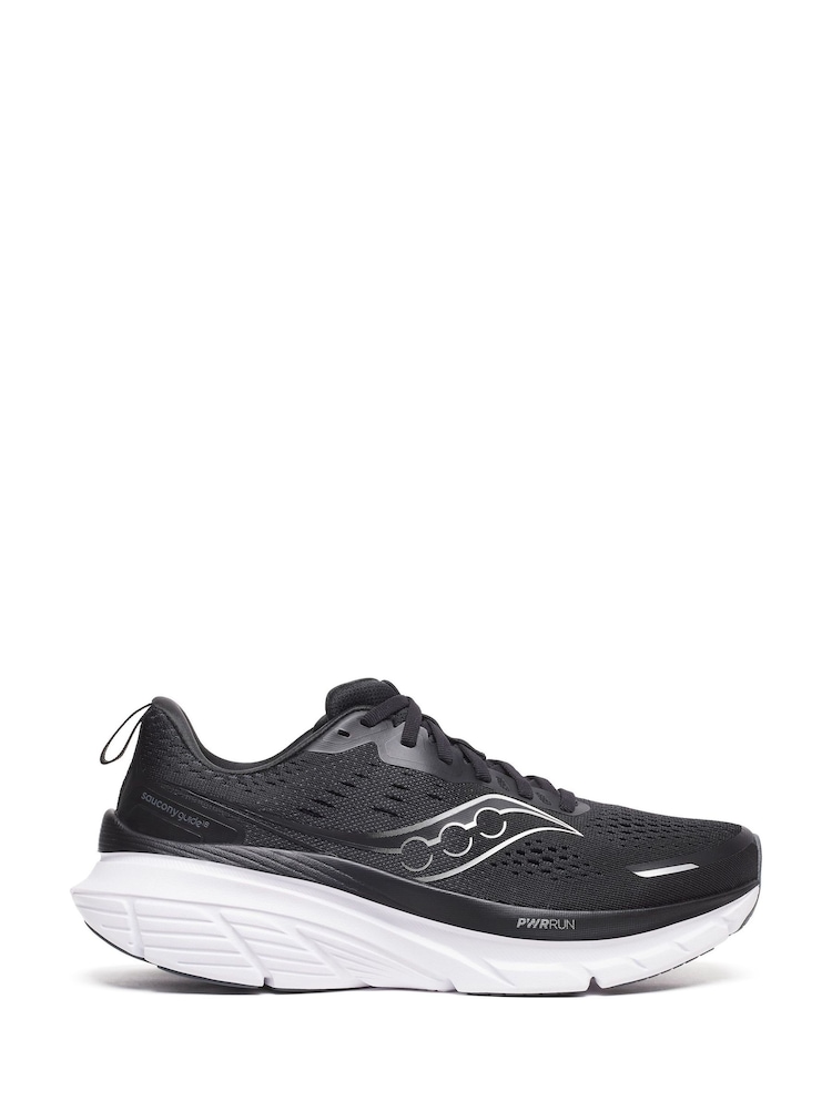 Saucony Mens Black/White Guide 18 Trainers - Image 1 of 6