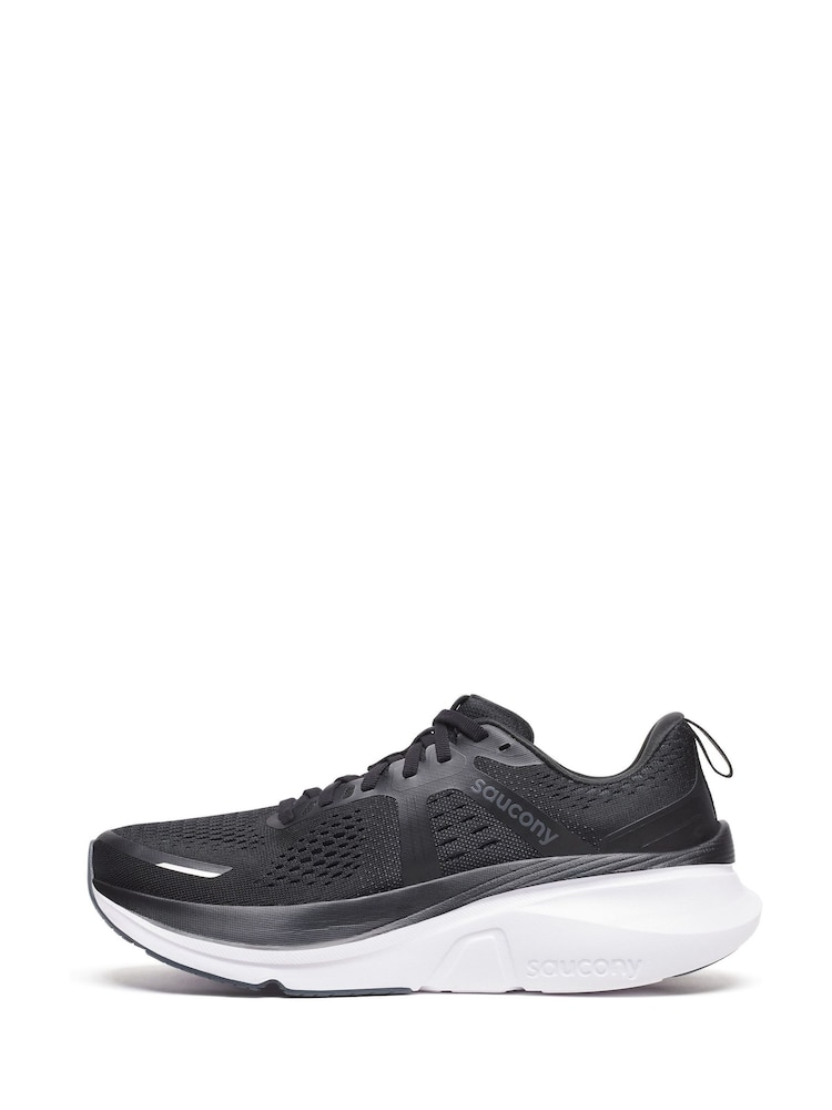 Saucony Mens Black/White Guide 18 Trainers - Image 2 of 6