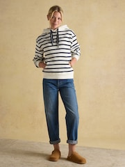 A rayas azul marino y crema - Sudadera con capucha Milbourne de Joules - Imagen 3 de 8