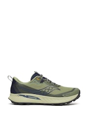 Saucony Mens Khaki/Cream Peregrine 15 GTX Trainers - Image 1 of 9