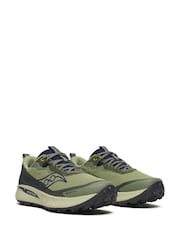 Saucony Mens Khaki/Cream Peregrine 15 GTX Trainers - Image 3 of 9