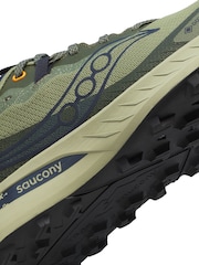 Saucony Mens Khaki/Cream Peregrine 15 GTX Trainers - Image 7 of 9