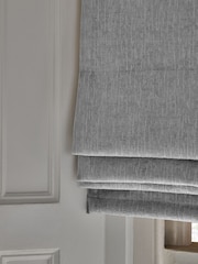 Grey Light Ready Made Blackout Roman Blinds With Heavyweight Chenille - Image 6 of 8