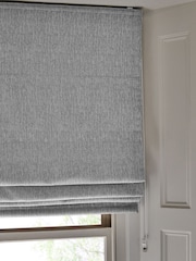 Grey Light Ready Made Blackout Roman Blinds With Heavyweight Chenille - Image 7 of 8