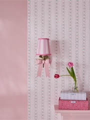 Cath Kidston Pink/White Stripe Canopy Bow Wall Light - Image 2 of 5