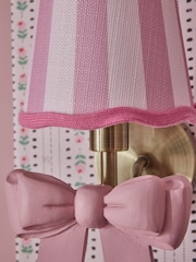 Cath Kidston Pink/White Stripe Canopy Bow Wall Light - Image 4 of 5