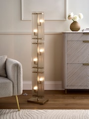 Lipsy Silver Crackle Glass Floor Lamp - Image 1 of 5