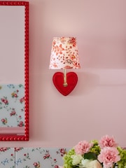 Cath Kidston Red/Pink Heart Locket Wall Light - Image 1 of 4